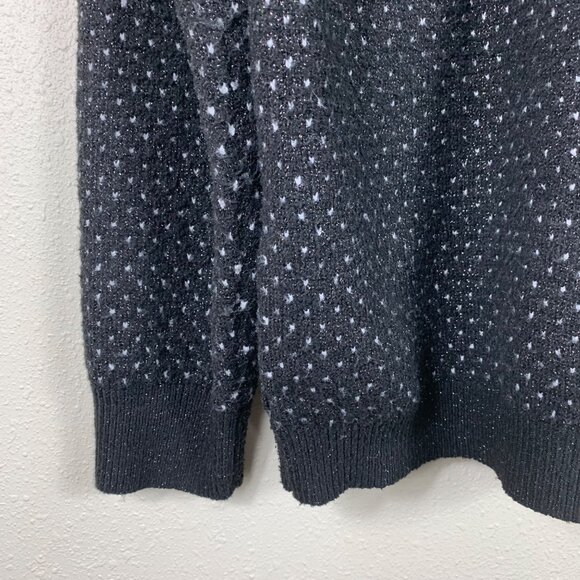 Holiday Time Women’s Polar Bear Fair Isle Sweater Blue Black - Size 1X - Picture 2 of 6